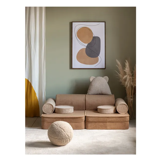 Modular corduroy sofa | Brown