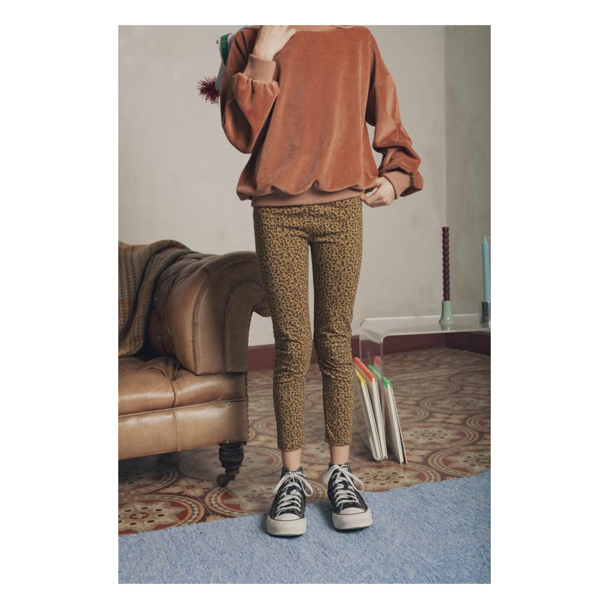 Marlot Paris Camel Mikky Leopard Print Leggings