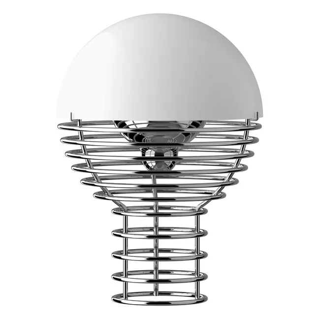 Lámpara nómada de alambre Ø18 cm | Blanco