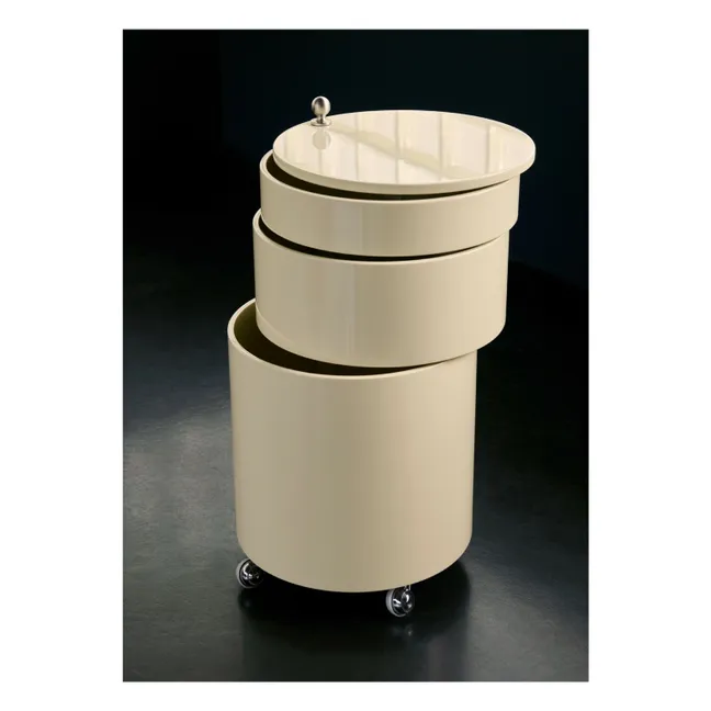 Meuble de rangement mobile Barboy - Glossy Edition | Crème