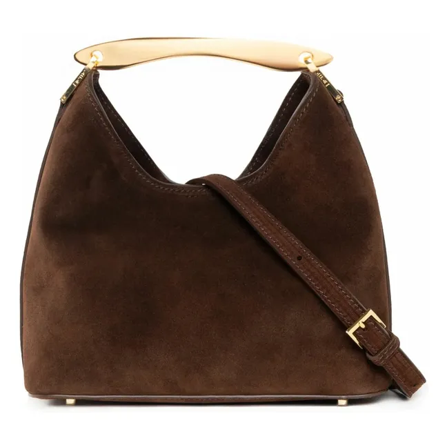 Small Boomerang Shearling bag | Brown