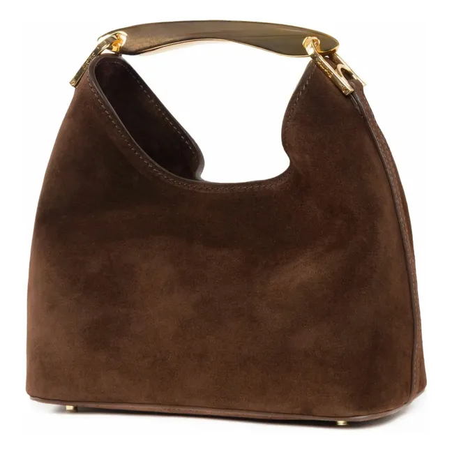 Sac Small Boomerang Shearling | Marron