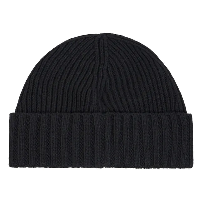 Gorro de lana con logotipo | Negro