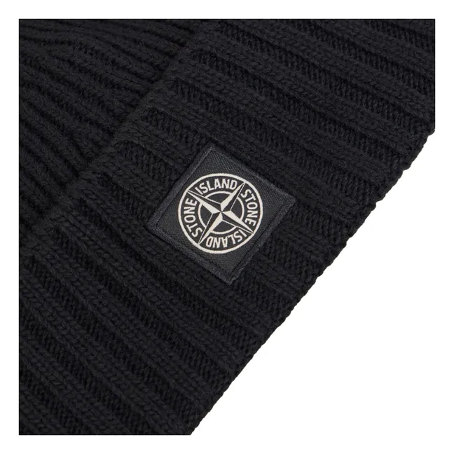 Gorro de lana con logotipo | Negro