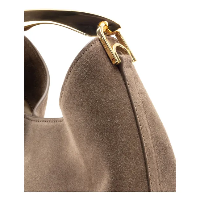 Sac Small Boomerang Suède | Taupe