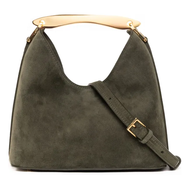 Kleine Bumerang-Tasche Körniges Leder | Khaki