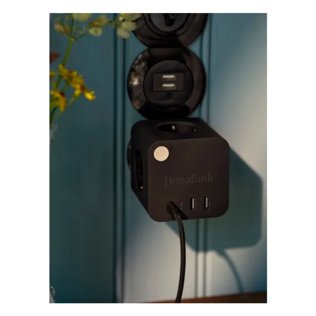 Multiprise compacte Ampie | Noir