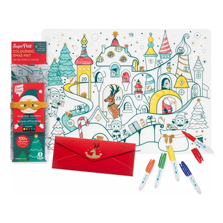 Christmas Village coloring set with 5 markers- Product image n°0