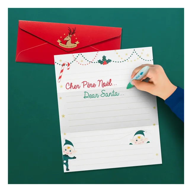 Christmas Village coloring set with 5 markers