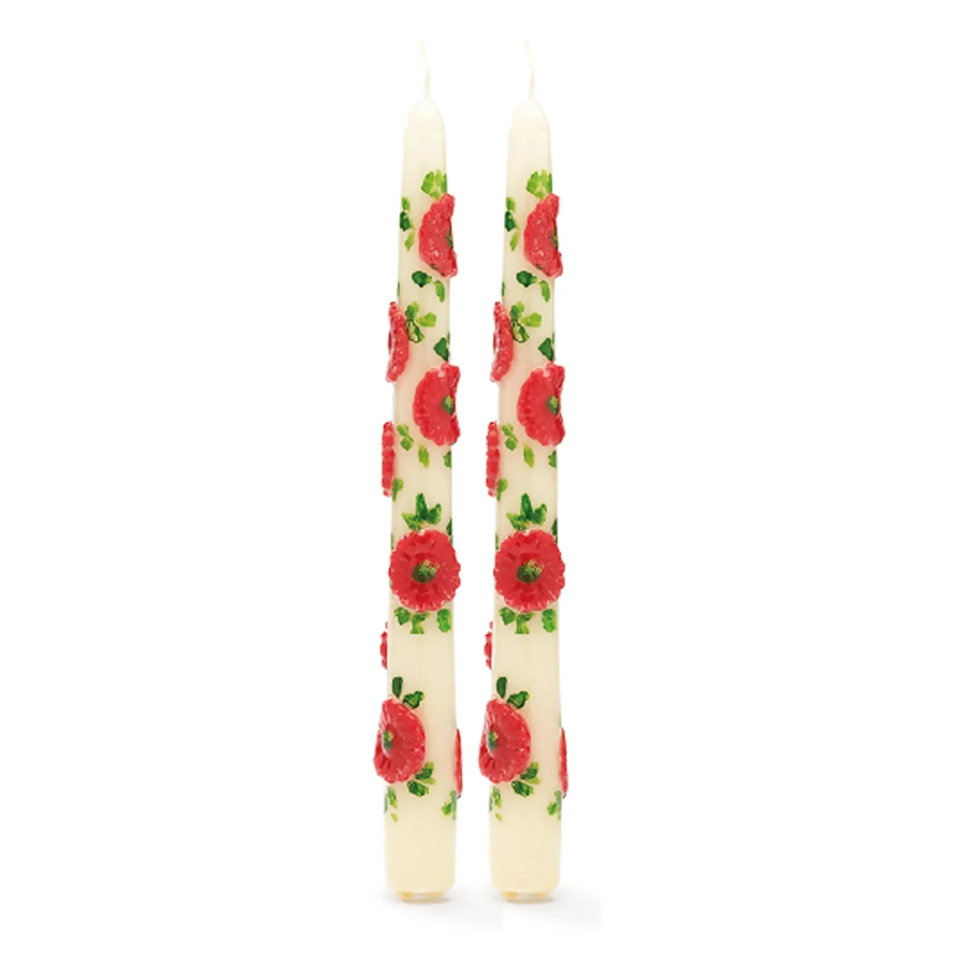 Anna + Nina Multicoloured Flower Candles - Set Of 2