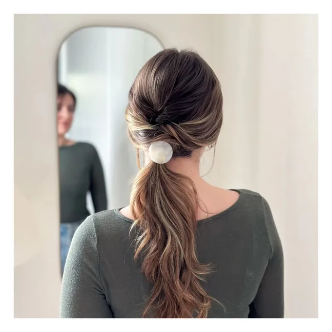 Gummiband Perlmuttplatte