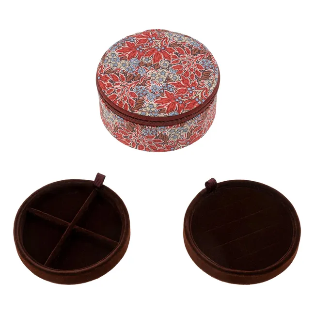 Round MW Liberty Aubrey Forest Jewelry Box | Red