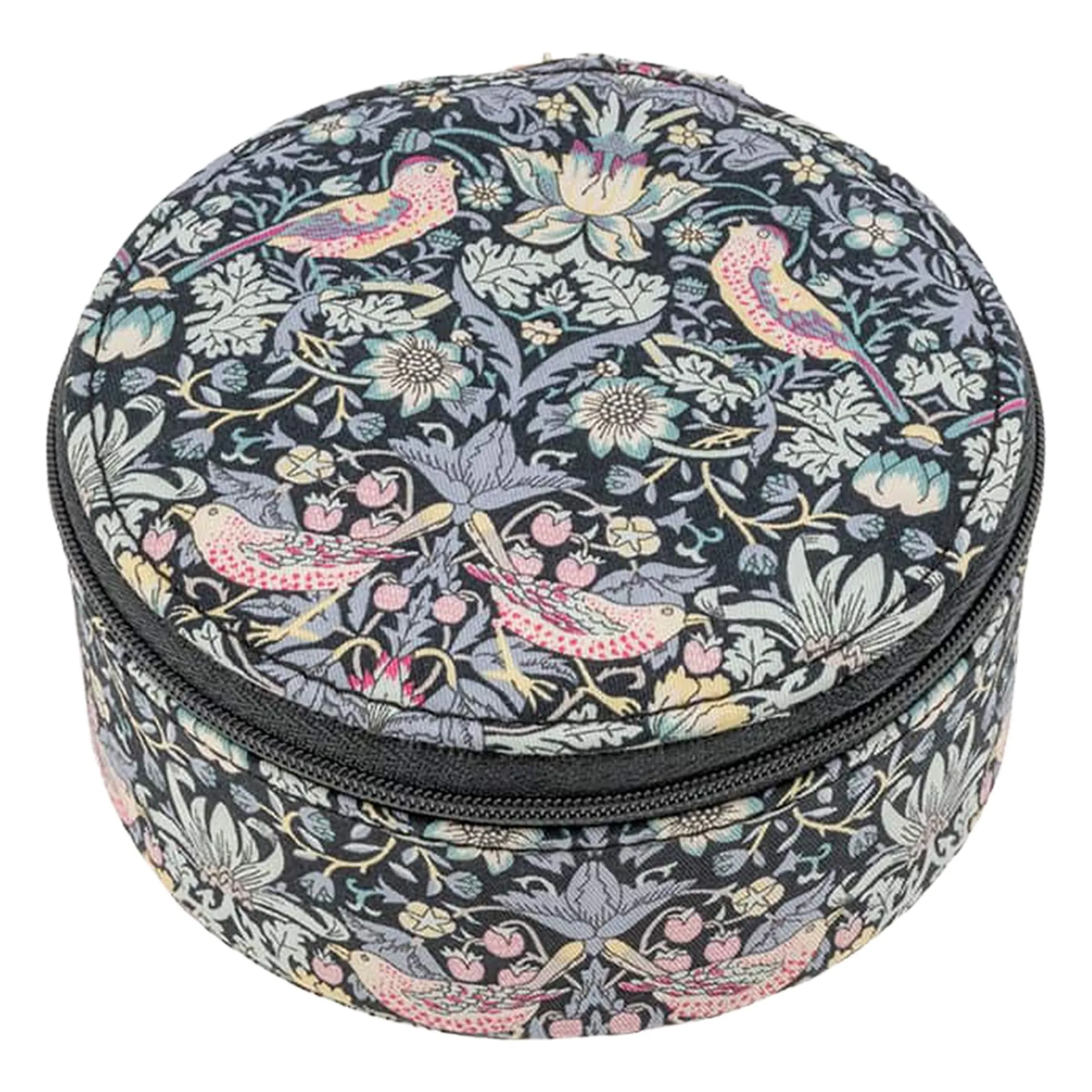 Bon Dep Black Round Jewelry Box Mw Liberty Strawberry Thief