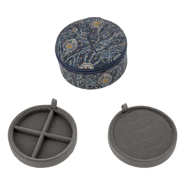 Boîte à Bijoux Ronde MW Liberty Queen Hera Spot | Bleu nuit