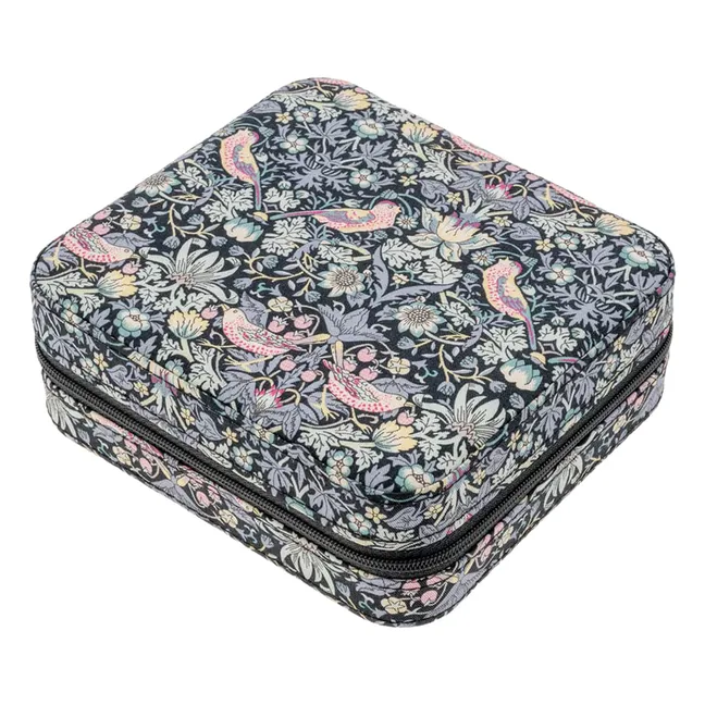 Square MW Liberty Strawberry Thief Jewelry Box | Black