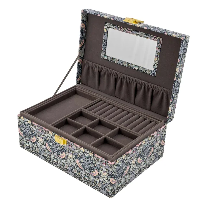 Grande Boîte à Bijoux MW Liberty Strawberry Thief | Noir- Image produit n°1