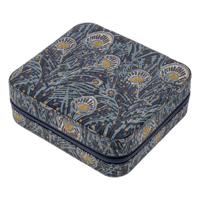 Square MW Liberty Queen Hera Spot Jewelry Box | Midnight blue