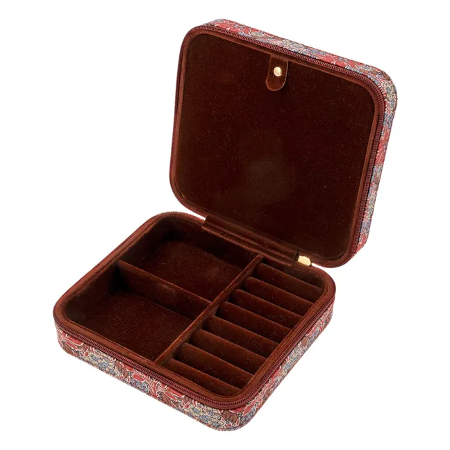 Square MW Liberty Aubrey Forest Jewelry Box | Red