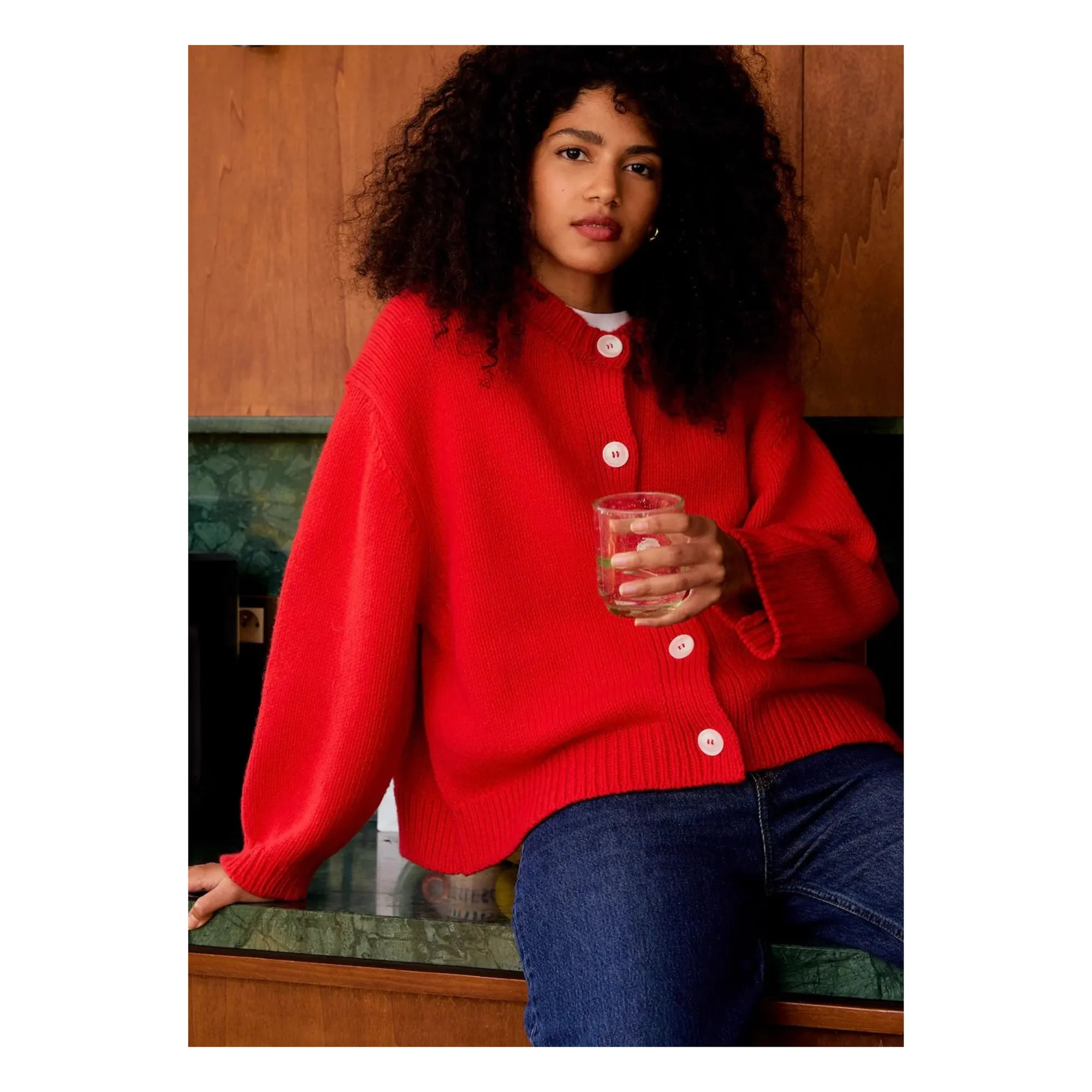 Surprise Paris - Emma Merino Wool and Cashmere Cardigan - Red