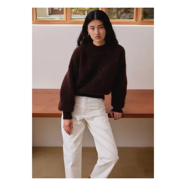 Pullover Jane Super Kid Mohair | Schokoladenbraun