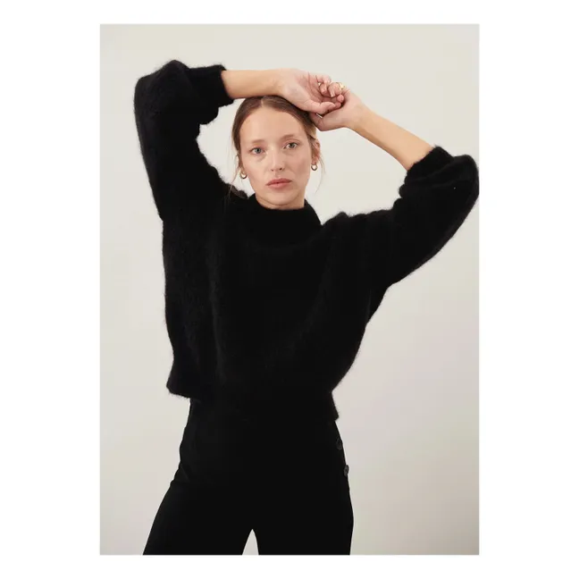 Jane Super Kid Mohair sweater | Black