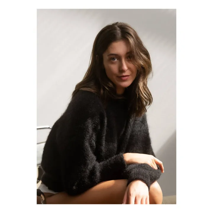 Pull Jane Super Kid Mohair | Noir- Image produit n°5