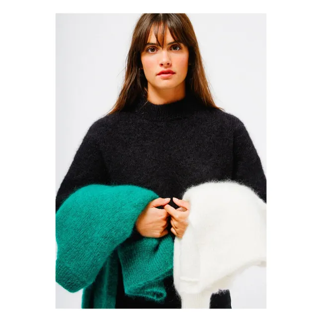 Jane Super Kid Mohair sweater | Black