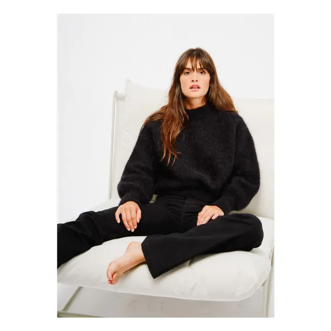 Jane Super Kid Mohair sweater | Black
