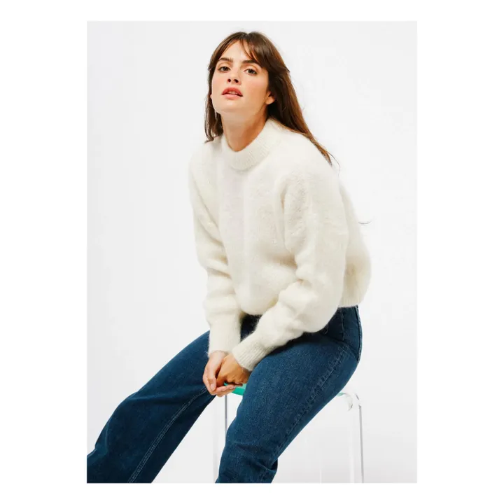 Pull Jane Super Kid Mohair | Crème- Image produit n°0