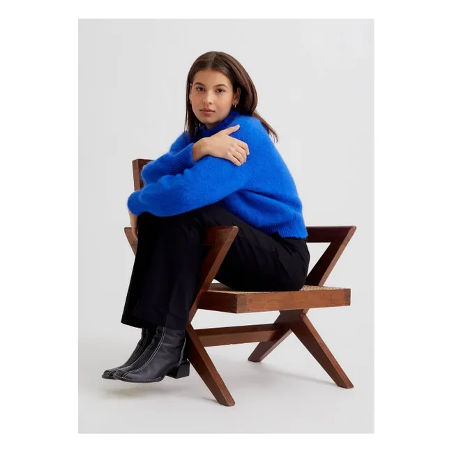 Jane Super Kid Mohair sweater | Electric blue