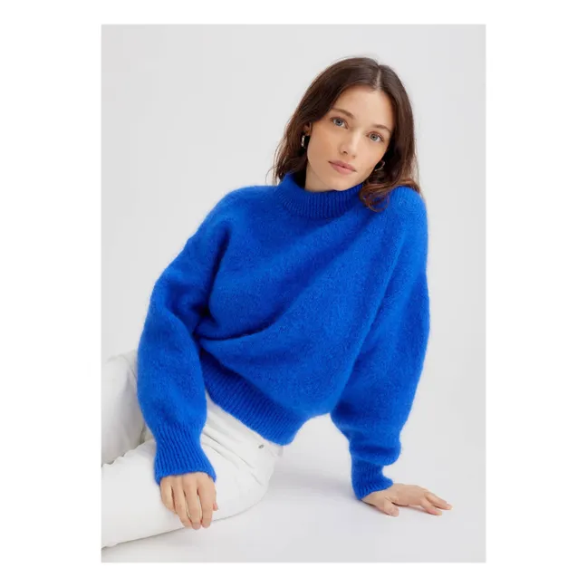 Jane Super Kid Mohair sweater | Electric blue