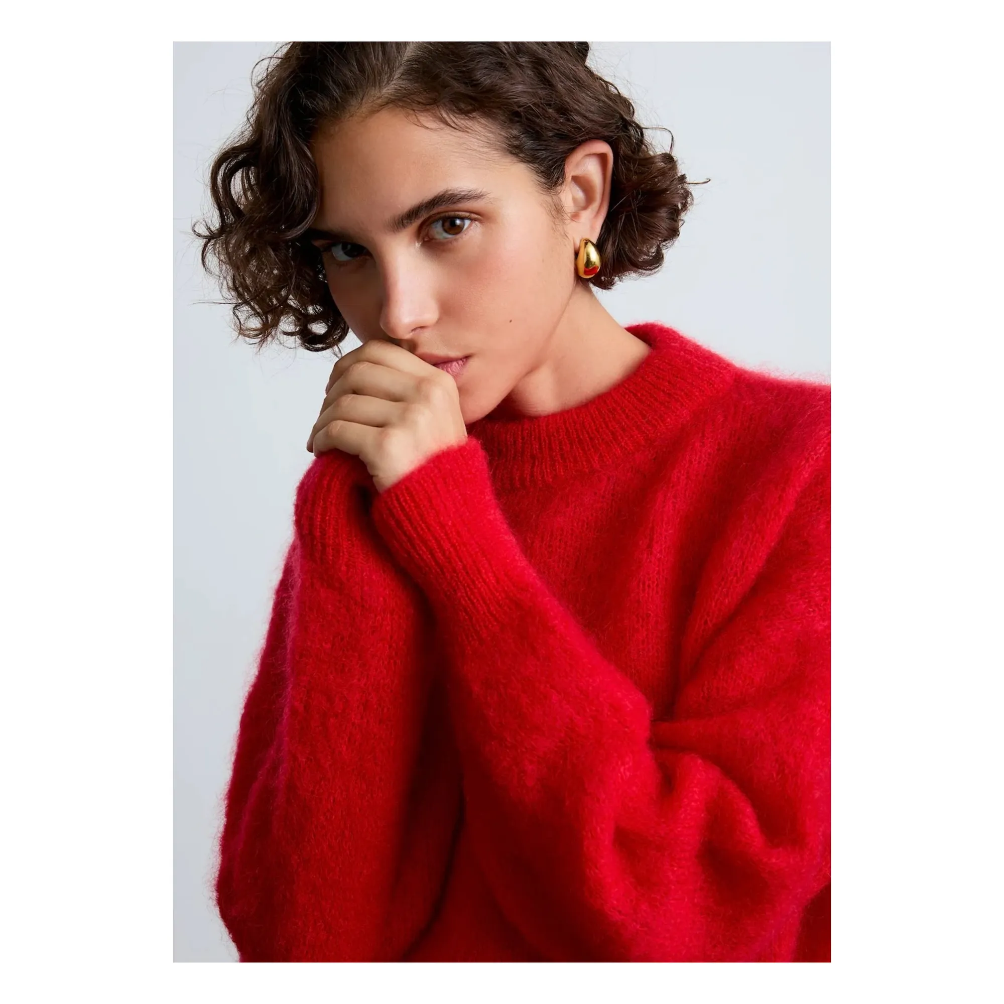Pull Jane Super Kid Mohair | Rouge- Image produit n°4