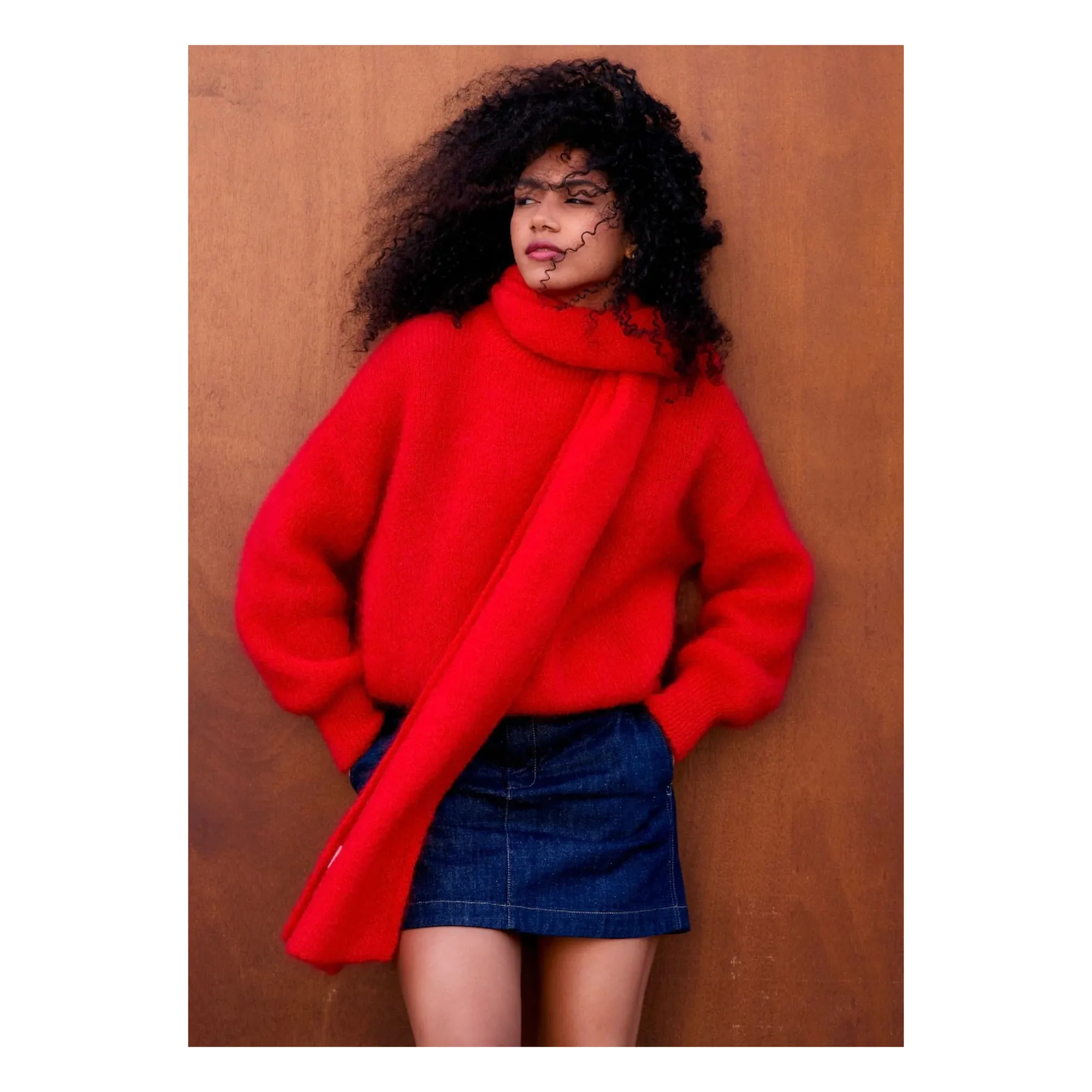 Pull Jane Super Kid Mohair | Rouge- Image produit n°5