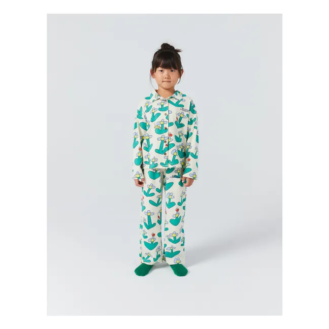 Pijama floral de algodón ecológico | Crudo