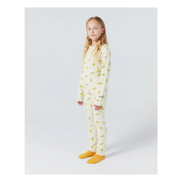 Pyjama Côtelé Eléphants Coton Bio | Beige- Image produit n°4