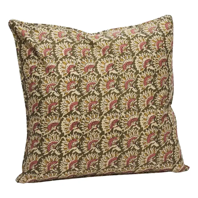 Housse de coussin en coton | Olive