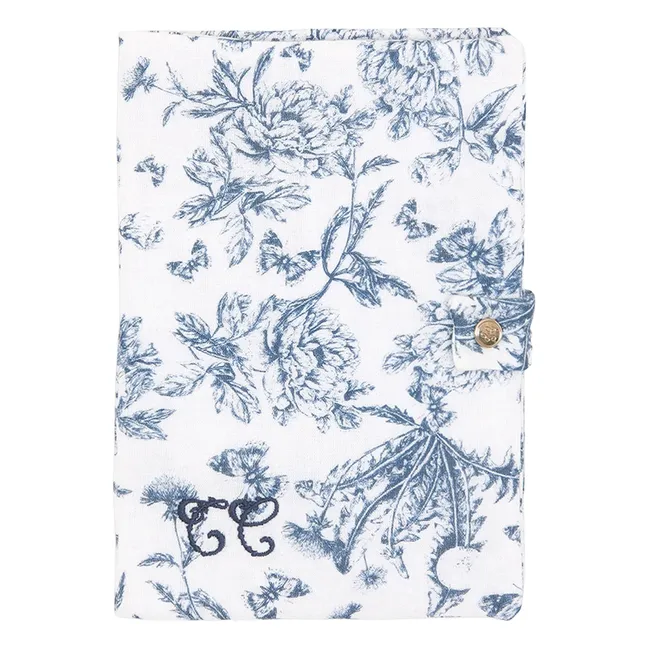 Copertina del libro della salute Toile de Jouy | Blu marino