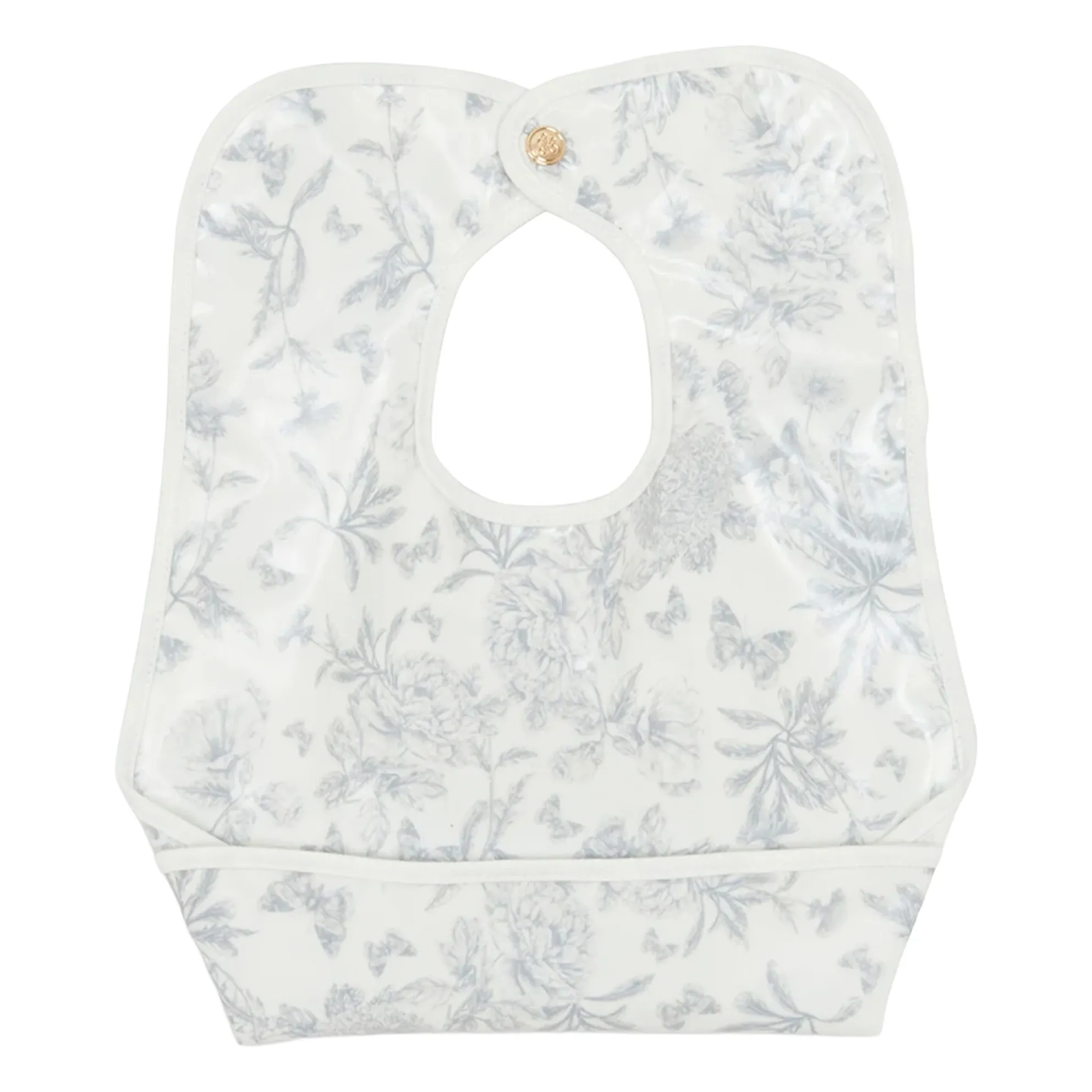 Tartine Et Chocolat Grey Toile De Jouy Coated Bib