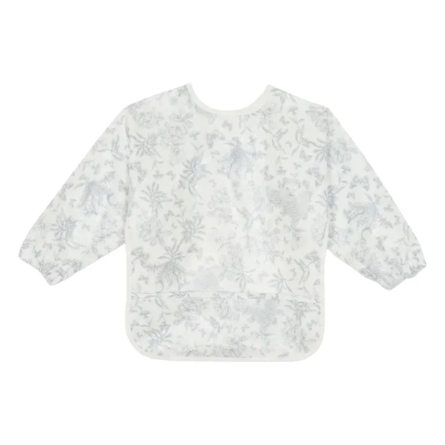 Bavaglino rivestito Toile de Jouy con maniche | Grigio