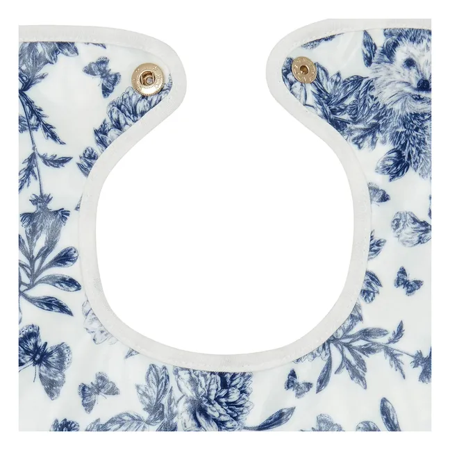 Babero recubierto Toile de Jouy | Azul Marino