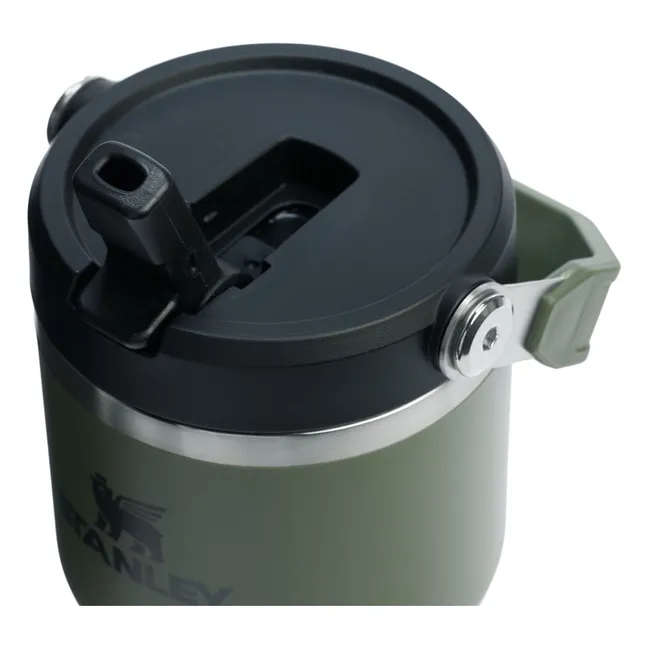 Bicchiere isolato - Cannuccia IceFlow Flip 2.0 | Verde foresta