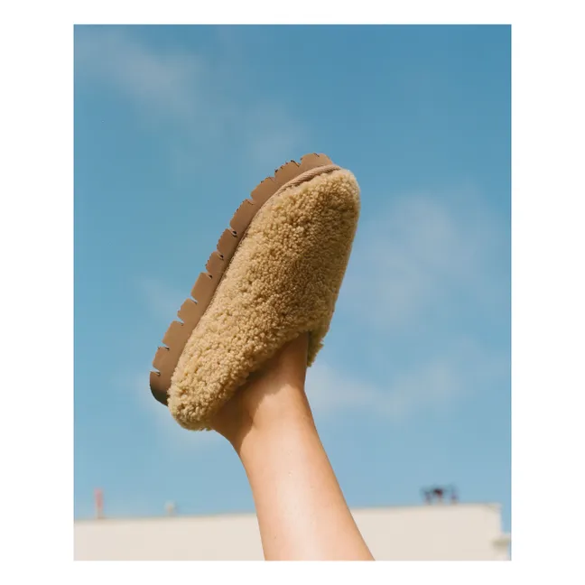 Zuecos de piel de oveja | Beige