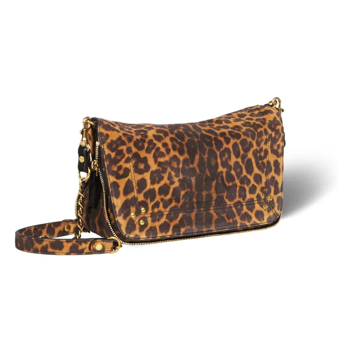 Sac Bobi S Croûte Velours Léopard | Camel- Image produit n°1