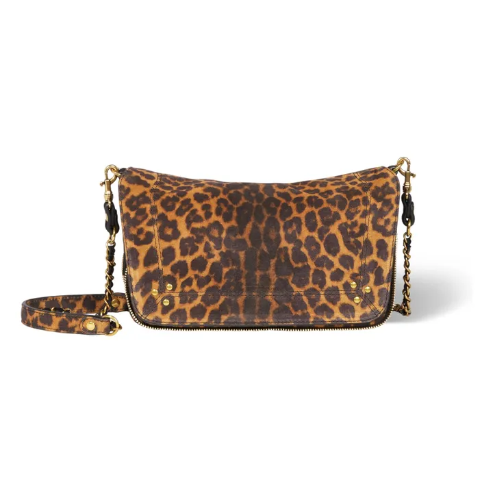 Sac Bobi S Croûte Velours Léopard | Camel- Image produit n°0