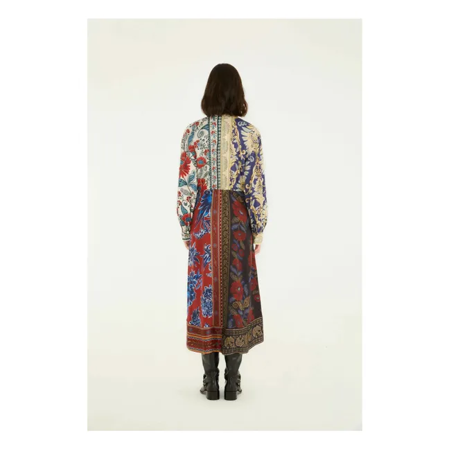 Vestido de invierno azul marino | Rojo