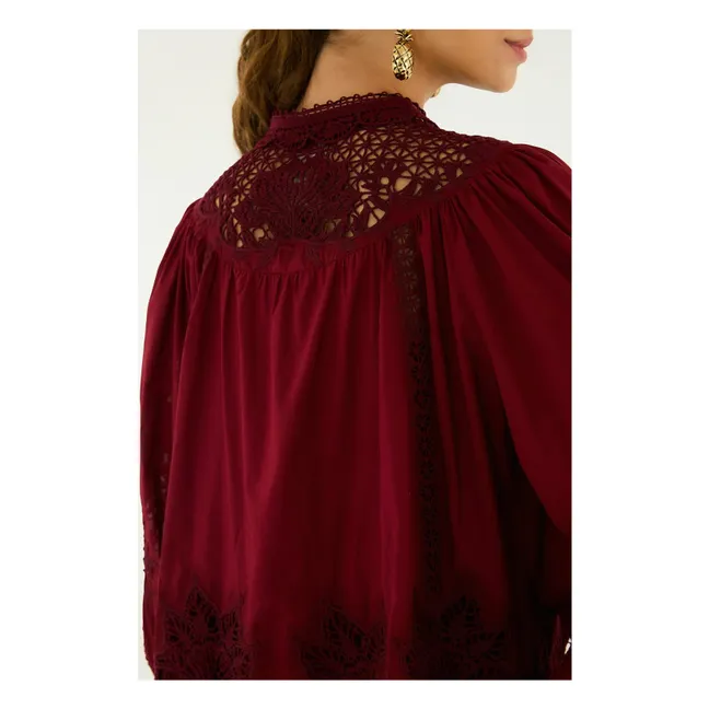 Blusa Berry Garden | Burdeos