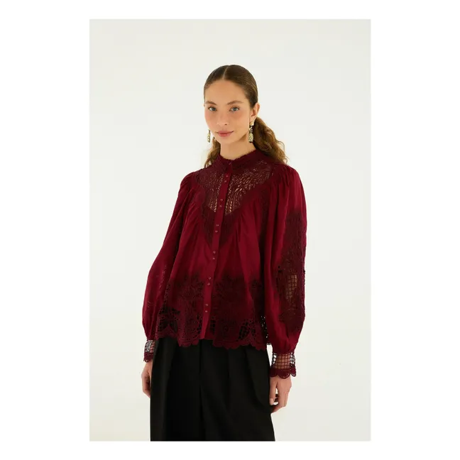 Berry Garden blouse | Burgundy