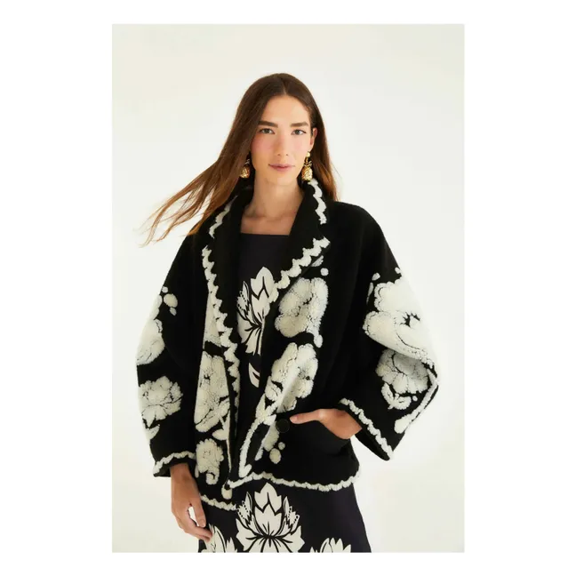 Manteau Floral Arabesque | Noir