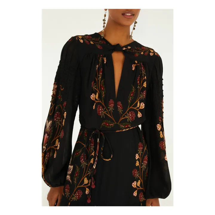 Robe Berry Garden | Noir- Image produit n°1