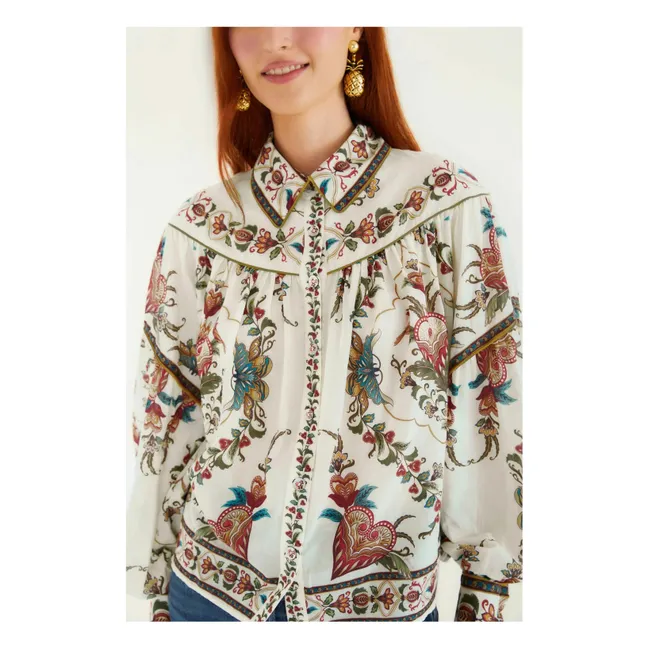 Blouse Magestic Hearts | Crème